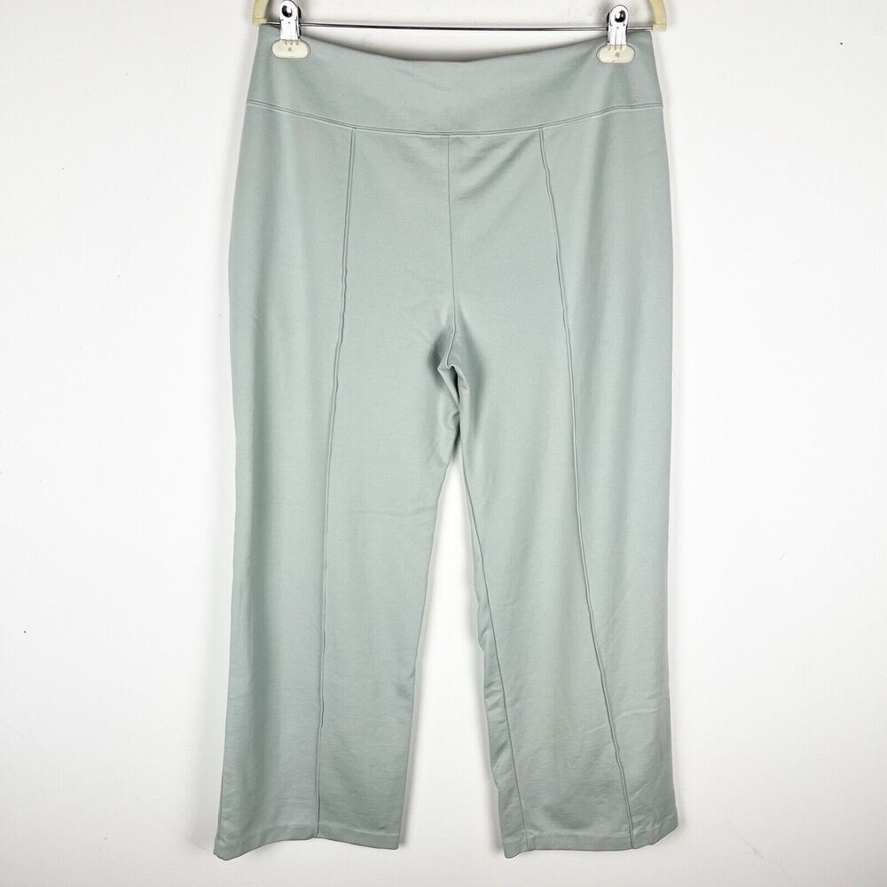 Women’s Light Sage Wide-Leg Ponte Pants